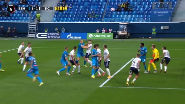 Cluadinho’s first assist with Zenit